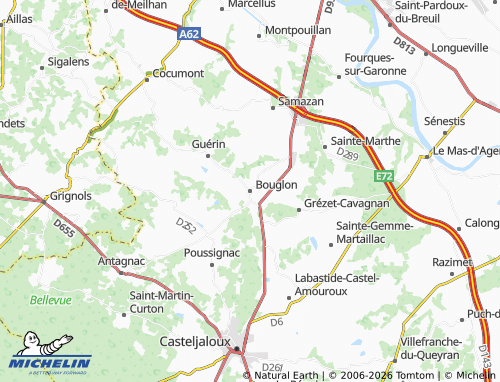 MICHELIN Bouglon map - ViaMichelin