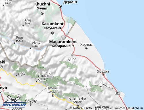 MICHELIN Quba map - ViaMichelin