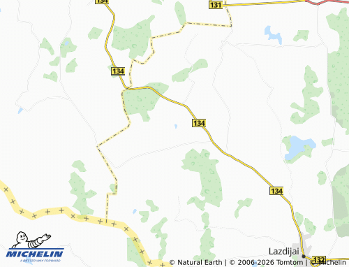 Mappa MICHELIN Aštrioji Kirsna - ViaMichelin