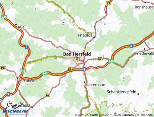 MICHELIN Bad Hersfeld map - ViaMichelin