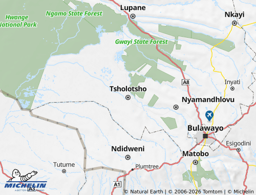 Mappa MICHELIN Tsholotsho - ViaMichelin