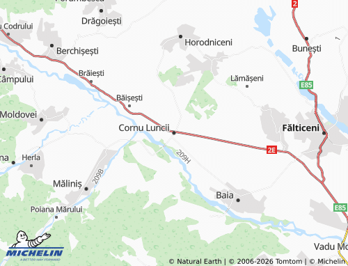 Mappa MICHELIN Cornu Luncii - ViaMichelin