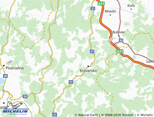 MICHELIN Žitkovčica map - ViaMichelin