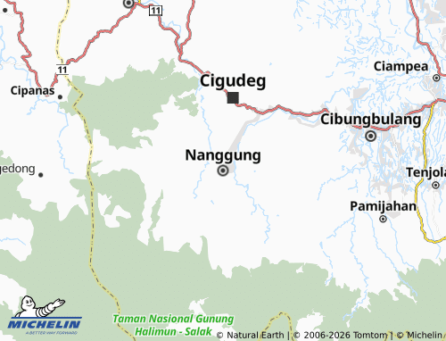 MICHELIN Nanggung map - ViaMichelin