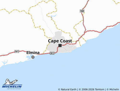 Mappa MICHELIN Cape Coast - ViaMichelin