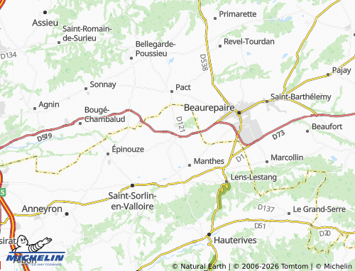 MICHELIN Lapeyrouse-Mornay map - ViaMichelin