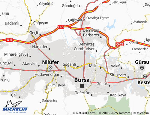 MICHELIN-Landkarte Çukurcaköy - ViaMichelin