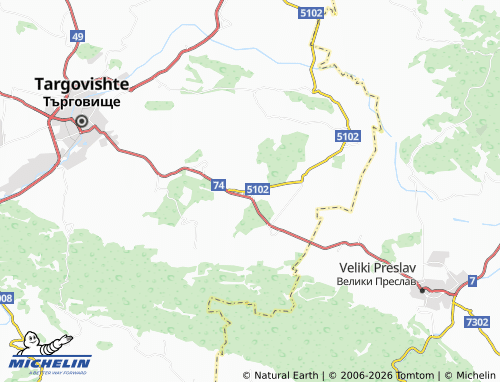 MICHELIN Pevets map - ViaMichelin