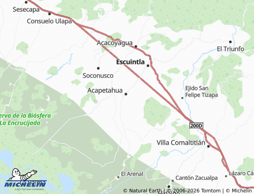 MICHELIN Guadalupano map - ViaMichelin