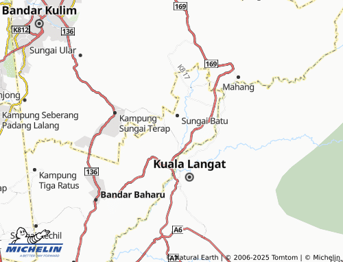 MICHELIN Kampung Tengas Tengah map - ViaMichelin