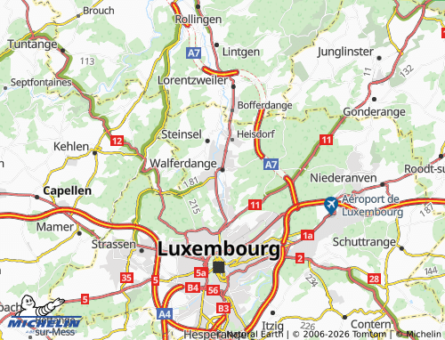 Mapa MICHELIN Walferdange - ViaMichelin