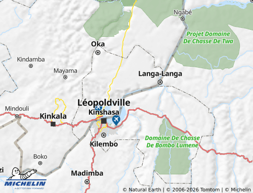 Mappa MICHELIN Kinshasa Rural - ViaMichelin