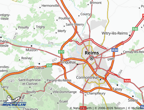 Mapa MICHELIN Saint-Brice-Courcelles - ViaMichelin