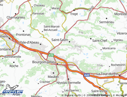 MICHELIN-Landkarte Charbonnières - ViaMichelin