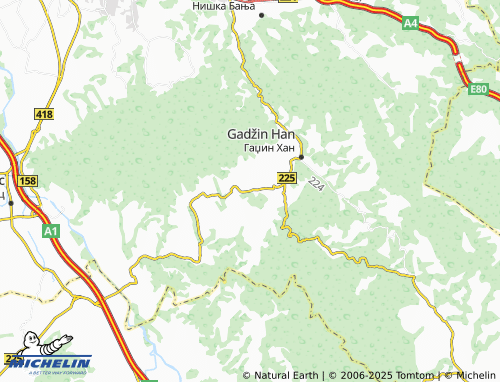 Mapa MICHELIN Grkinja - ViaMichelin