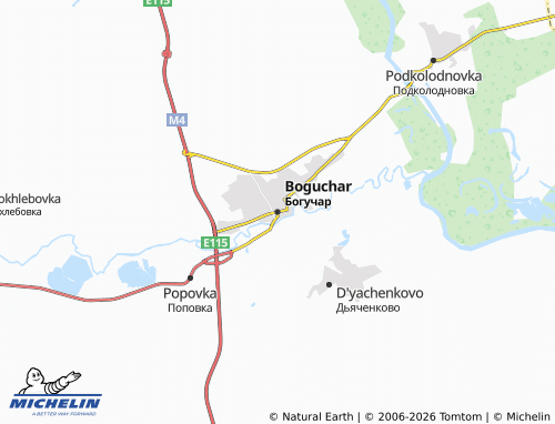 Carte MICHELIN Boguchar - ViaMichelin