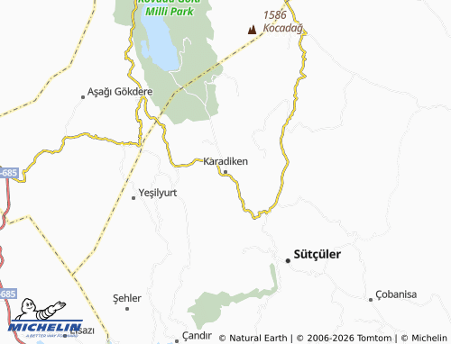 MICHELIN Karadiken map - ViaMichelin