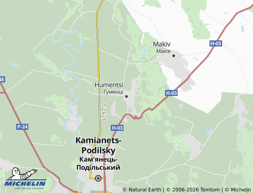 MICHELIN Humentsi map - ViaMichelin