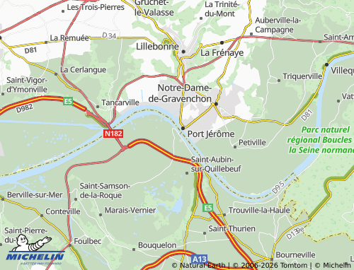Carte MICHELIN Quillebeuf-sur-Seine - ViaMichelin