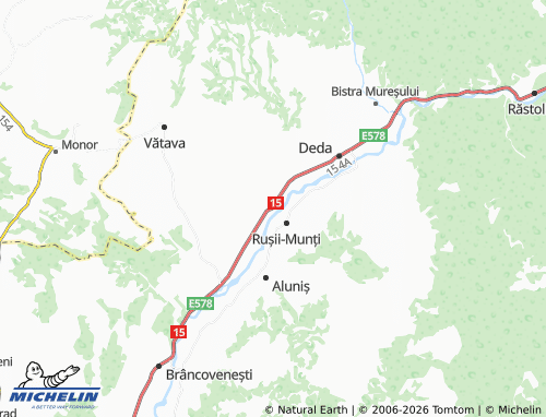 MICHELIN Morăreni map - ViaMichelin
