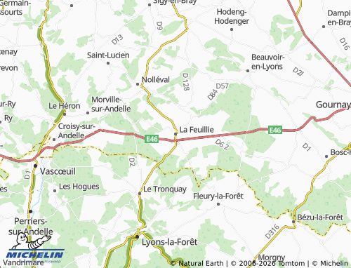 Mapa MICHELIN La Feuillie - ViaMichelin