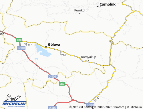 MICHELIN Akçataş map - ViaMichelin
