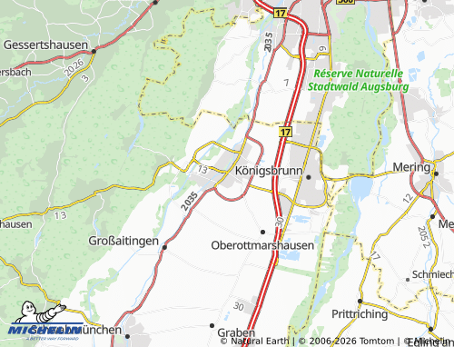 Mappa MICHELIN Bobingen - ViaMichelin