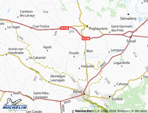 MICHELIN Poudis map - ViaMichelin
