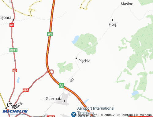 MICHELIN Pișchia map - ViaMichelin