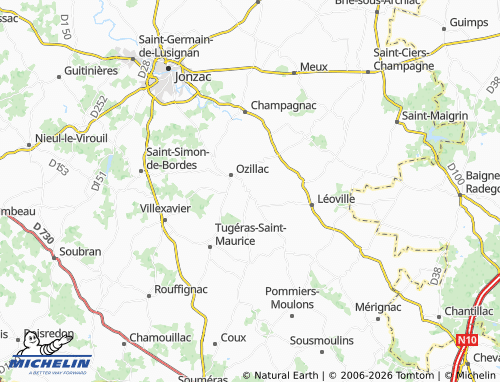 Mapa MICHELIN Fontaines-d'Ozillac - ViaMichelin
