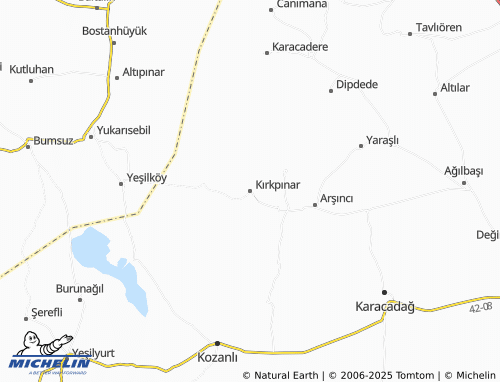 MICHELIN-Landkarte Kırkpınar - ViaMichelin