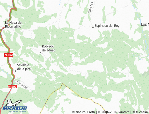 MICHELIN Robledillo map - ViaMichelin