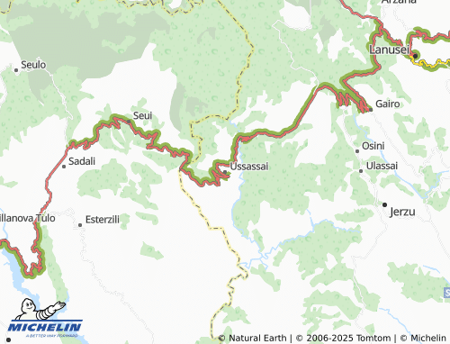 MICHELIN Ussassai map - ViaMichelin