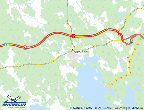 MICHELIN-Landkarte Virojoki - ViaMichelin