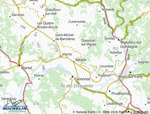 Carte MICHELIN Cardaillac - ViaMichelin