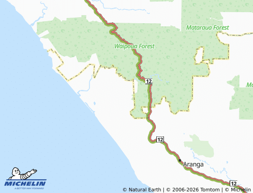 Mapa MICHELIN Waipoua - ViaMichelin