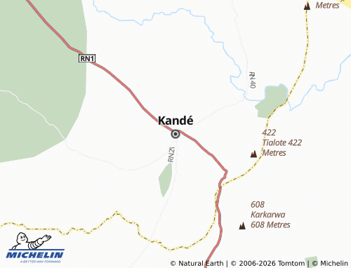 MICHELIN Kandé map - ViaMichelin