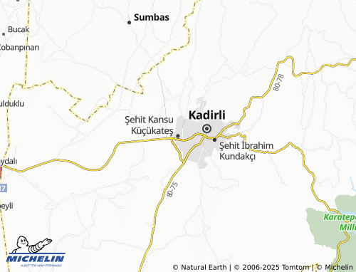MICHELIN Şehit Kansu Küçükateş map - ViaMichelin