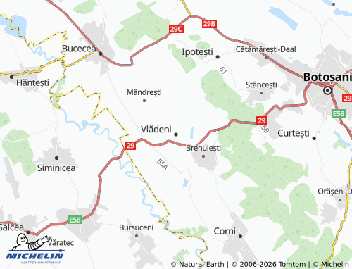 MICHELIN-Landkarte Vlădeni - ViaMichelin