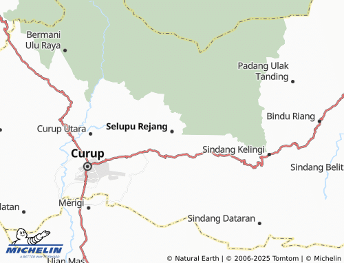 MICHELIN Selupu Rejang map - ViaMichelin