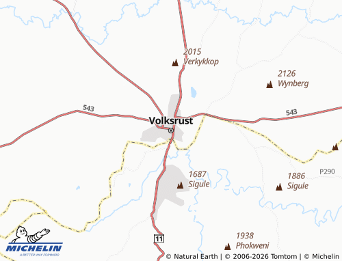 MICHELIN-Landkarte Volksrust - ViaMichelin