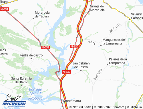 Carte MICHELIN Fontanillas de Castro - ViaMichelin