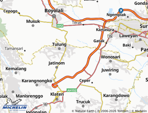 MICHELIN Ponggok map - ViaMichelin