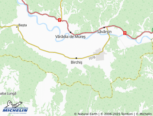 MICHELIN Birchiș map - ViaMichelin