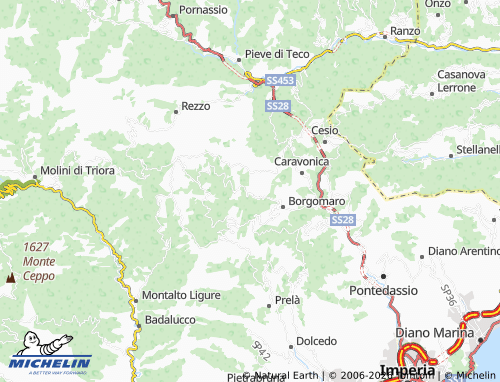 MICHELIN Aurigo map - ViaMichelin