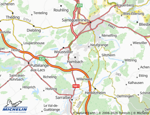 Mapa MICHELIN Hambach - ViaMichelin