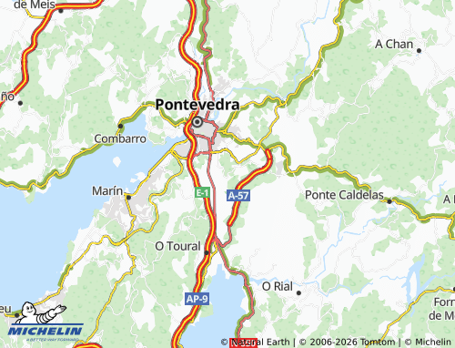 MICHELIN-Landkarte A Valadiña - ViaMichelin