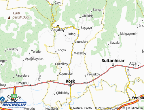 MICHELIN Mezeköy map - ViaMichelin