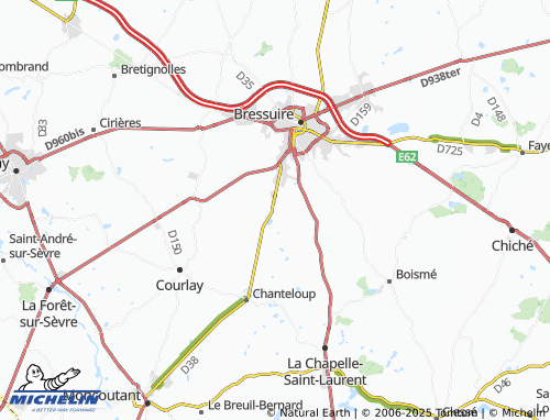 MICHELIN Terves map - ViaMichelin