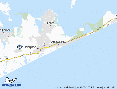Mapa MICHELIN Amagansett - ViaMichelin